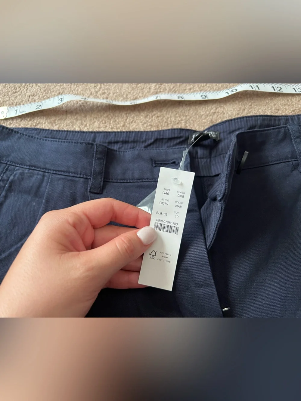J. Crew Navy High-Waist Pleated Women's Shorts